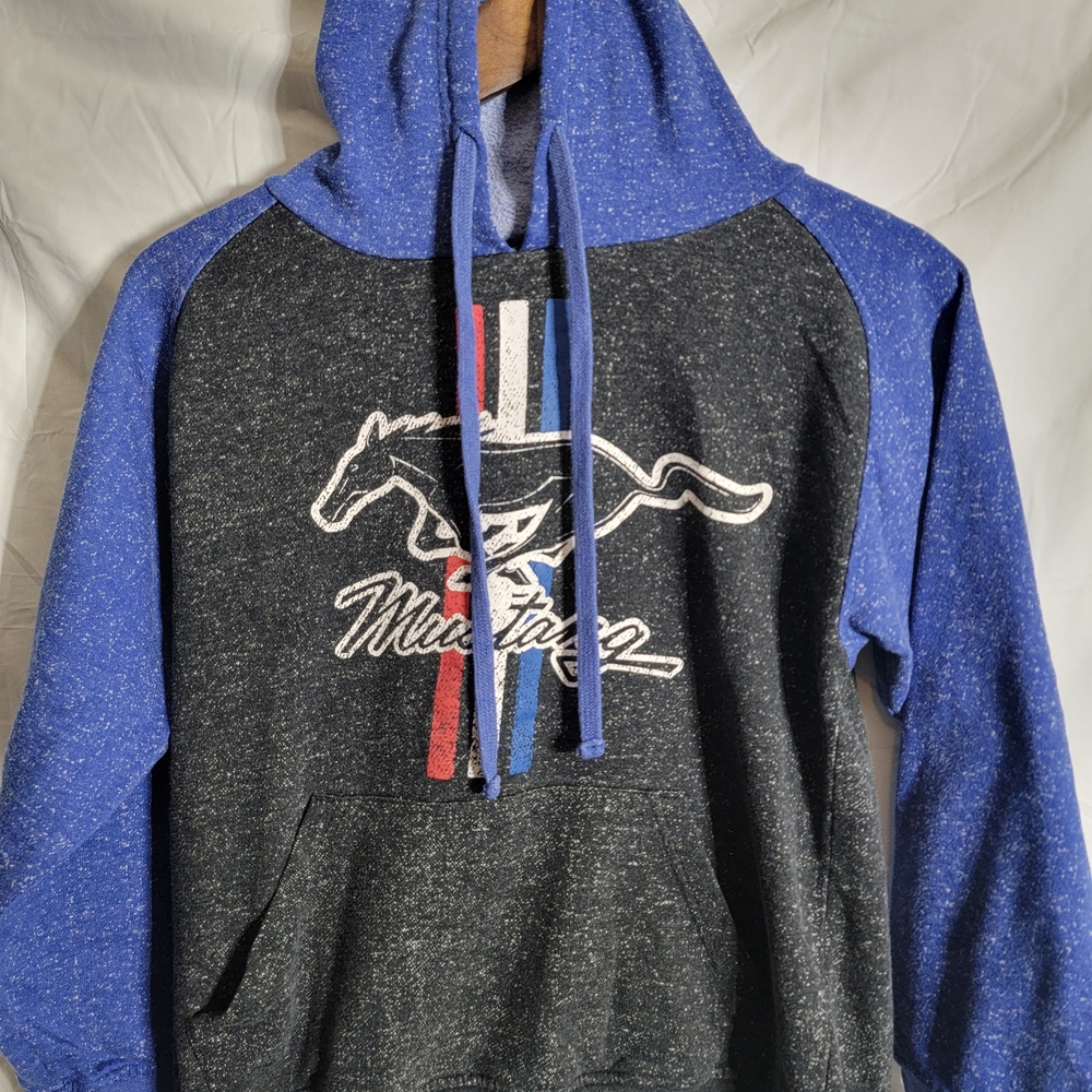 Ford Mustang Charcoal and Royal Blue Hoodie